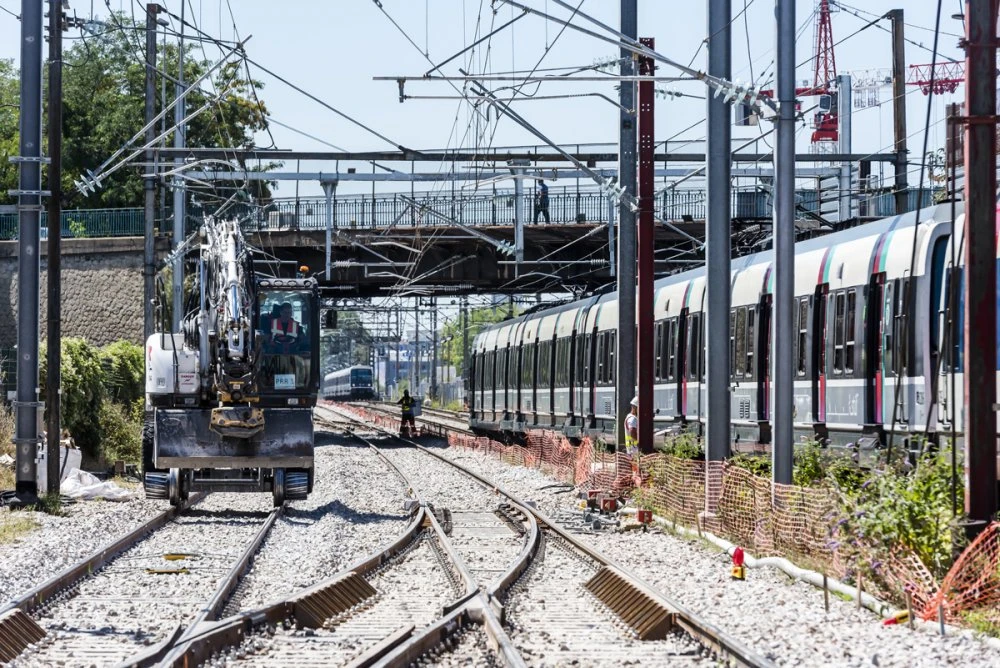 Prise de vue des voies au niveau de la zone E