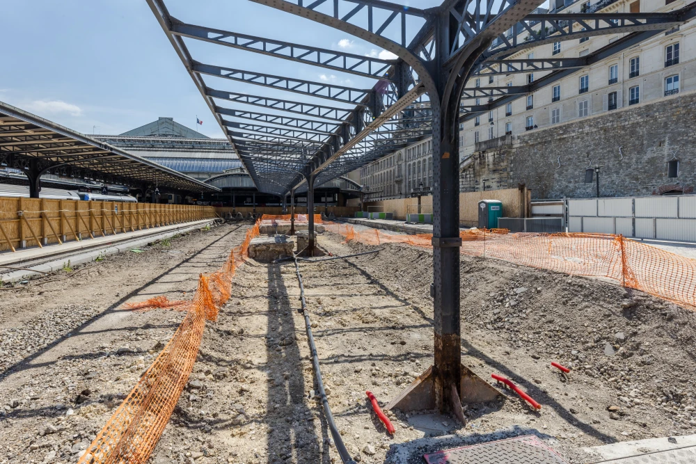 Début des travaux de la réalisation des nouveaux quais en Gare de Paris Est