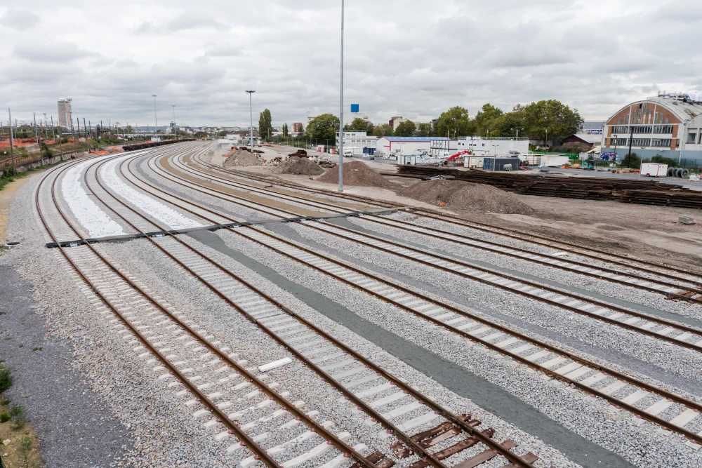 CDG Express - Rails renouveles zone Saint Denis