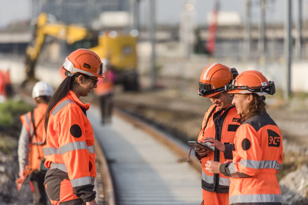 Les équipes sur le chantier
