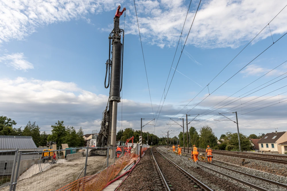 CDG Express - Travaux sur les voies à proximité de Mitry-Mory