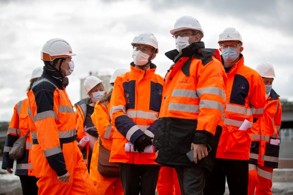 Les administrateurs du projet en visite sur la zone D