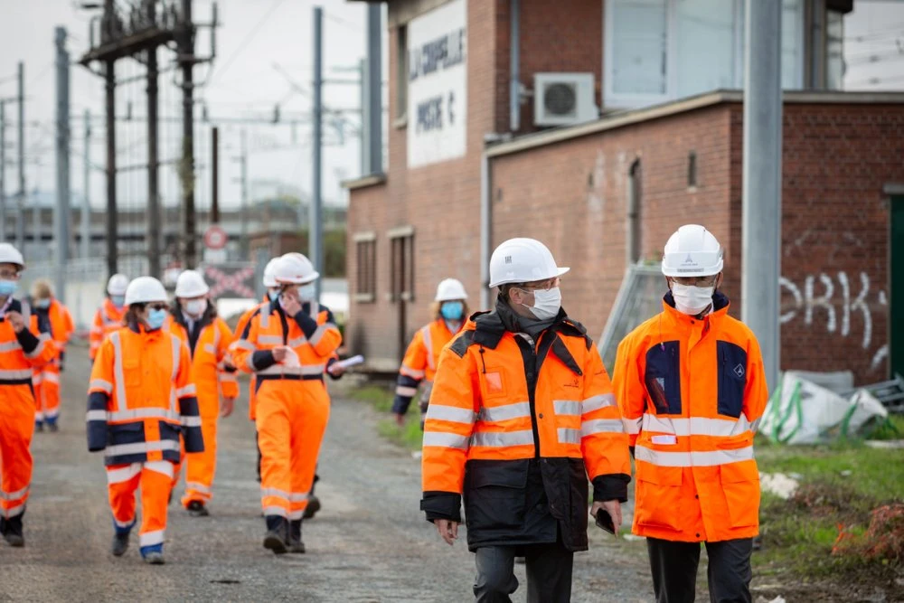 Les administrateurs du projet en visite sur la zone D